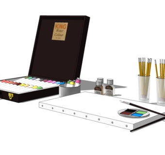 现代水彩su模型