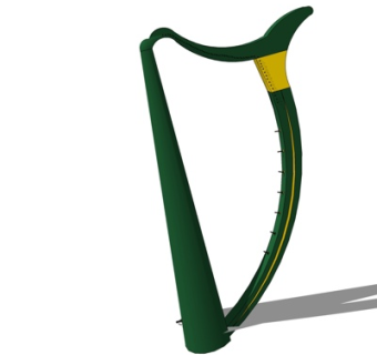 欧式竖琴su模型