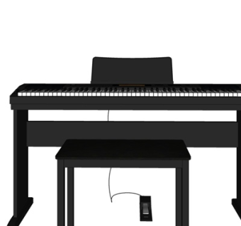 欧式钢琴su模型