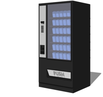 现代自动售卖机su模型