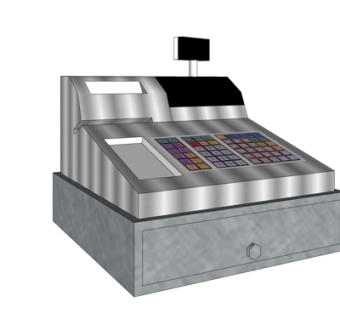 现代收银机su模型