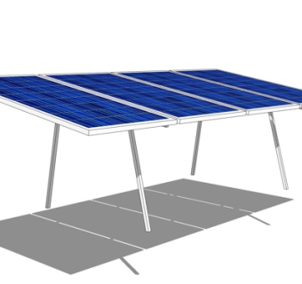 现代太阳能板su模型