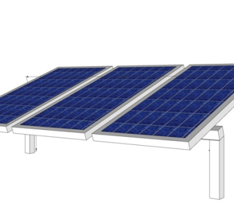 现代太阳能板su模型