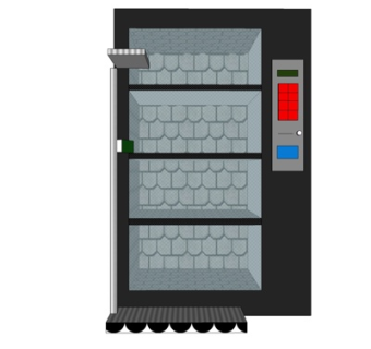 现代自动售卖机su模型