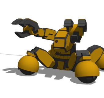 后现代机械兵器su模型