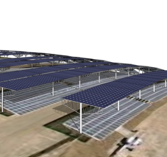 现代太阳能板su模型