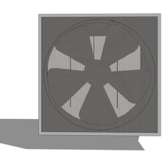 现代排气扇su模型