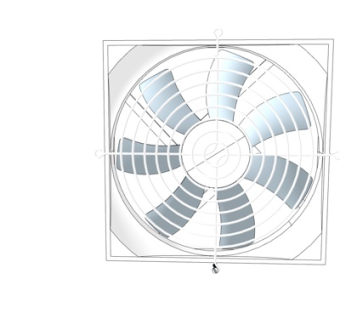 现代排气扇su模型