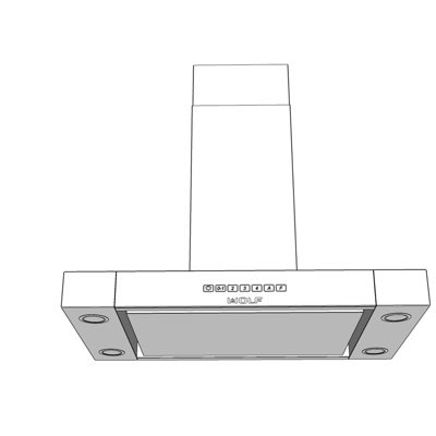 现代抽油烟机su模型