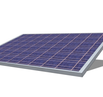 现代太阳能板su模型