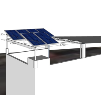 现代太阳能板su模型