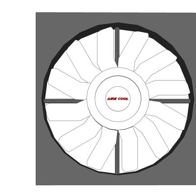 现代排气扇su模型