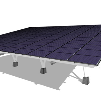 现代太阳能板su模型