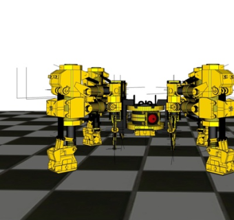 后现代机械兵器su模型