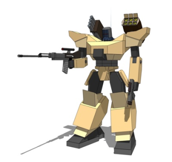 后现代机械兵器su模型