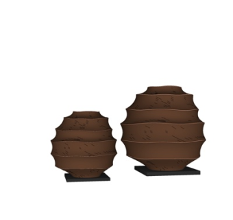 现代纱罩台灯su模型