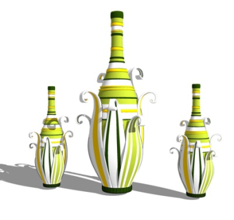 欧式陶瓷花瓶su模型