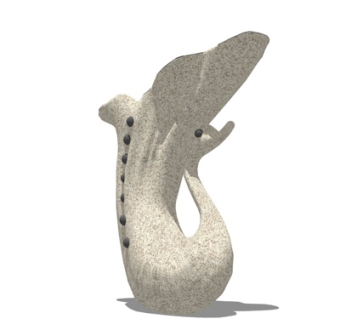 现代天鹅雕塑小品su模型