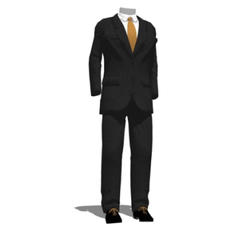 现代男士服装模特su模型