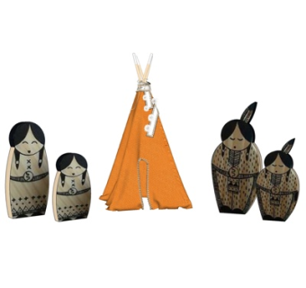 现代印度安人物玩偶摆件su模型