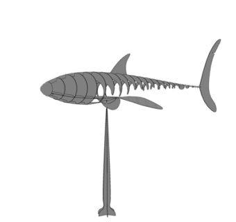 现代鱼骨摆件su模型