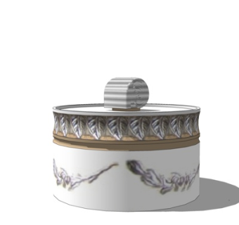 现代雕花化妆品盒子su模型