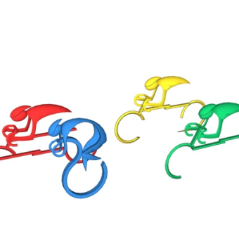 现代金属骑车摆件su模型