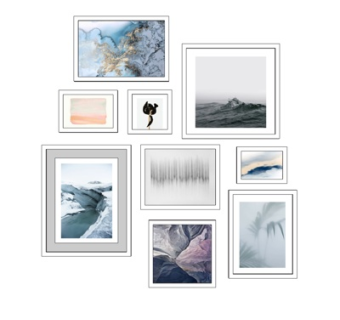 现代风景装饰画su模型