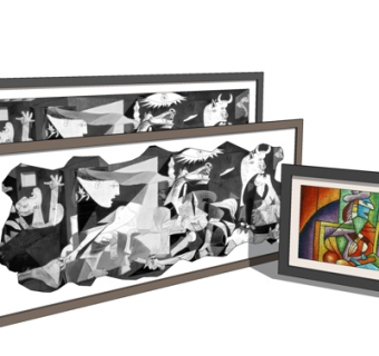 现代印象派抽象画su模型