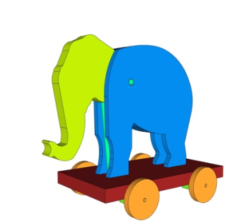 现代大象摆件su模型