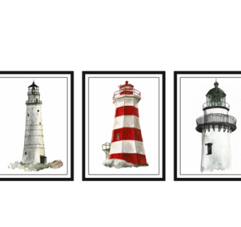 现代高塔装饰画su模型