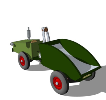 现代儿童玩具车su模型