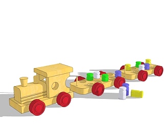 现代<em>儿童玩具</em>火车su模型