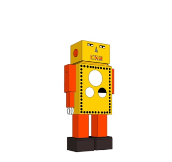 现代机器人玩具su模型