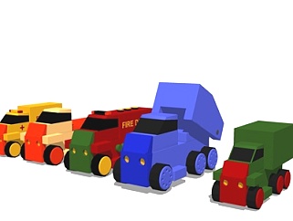 现代<em>儿童玩具</em>车su模型