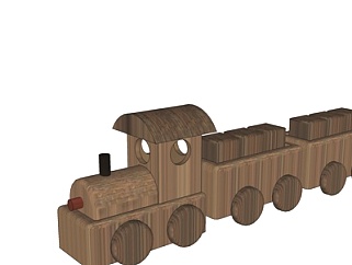 现代<em>儿童</em>玩具火车su模型