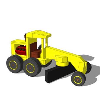 现代儿童玩具车su模型