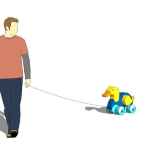 现代小黄鸭玩具su模型