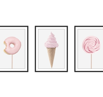 现代雪糕装饰画su模型