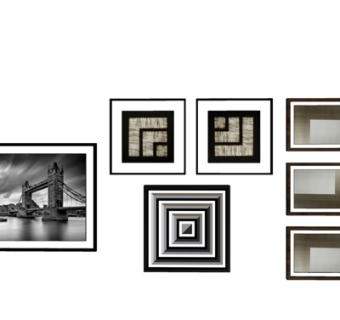 现代景色装饰画su模型