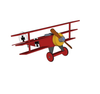 现代儿童飞机玩具su模型