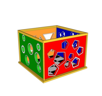 现代儿童玩具收纳箱su模型