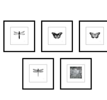 现代蝴蝶装饰画su模型