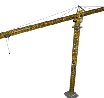 工业风塔吊式起重机su模型