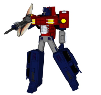 现代变形金刚擎天柱su模型