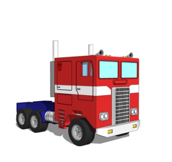 现代变形金刚擎天柱su模型