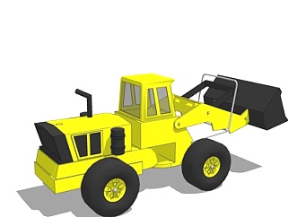 现代玩具铲车su模型