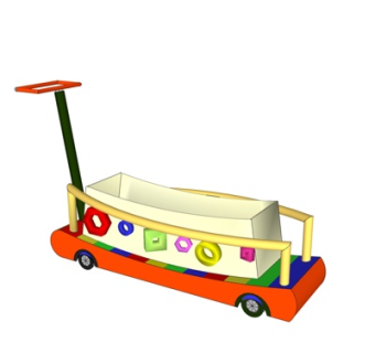 现代玩具拖车su模型