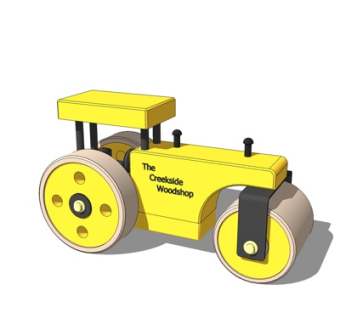 现代玩具压车su模型