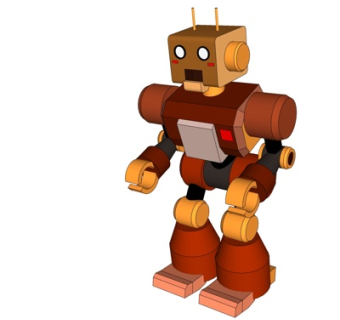 现代玩具机器人su模型